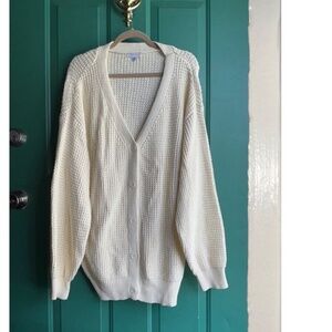 Qualfort 2x cream / ivory / pale yellow cardigan